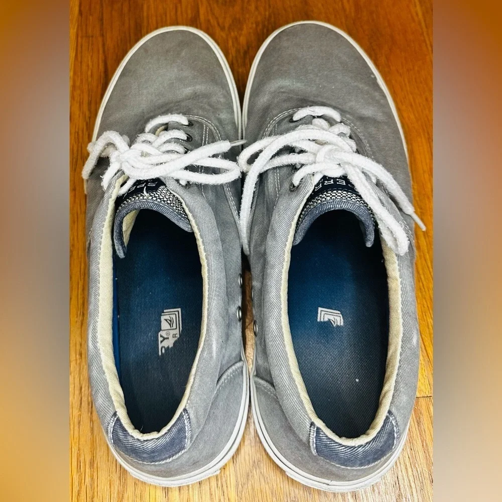 Sperry Men's Gray Canvas Boat Shoes